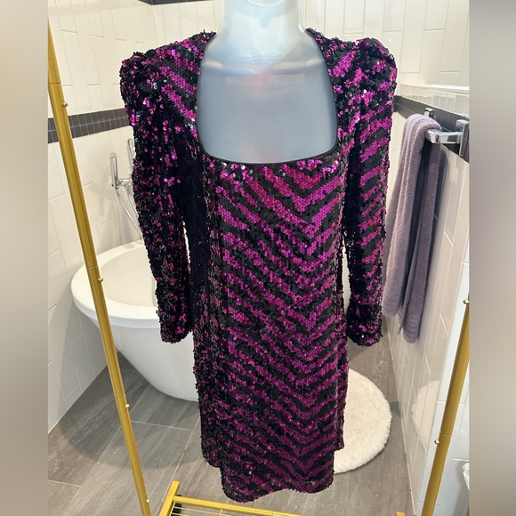 NWT Betsey Johnson Sequin Festival Fuchsia Dress, Size Small - Picture 11 of 15